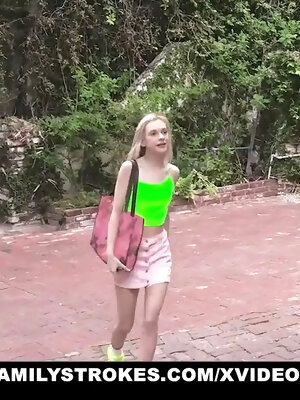 Familystrokes - Blond Teen (chanel Shortcake) Gets Caught By Stepgrandpa And Sucks His Knob